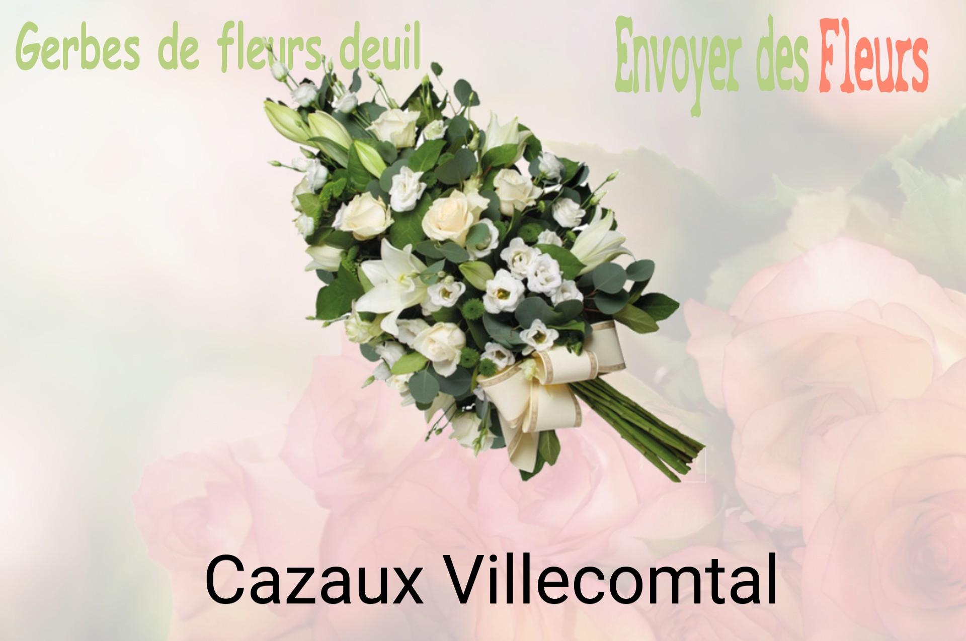 Gerbe de fleurs de deuil livrée à Cazaux-Villecomtal